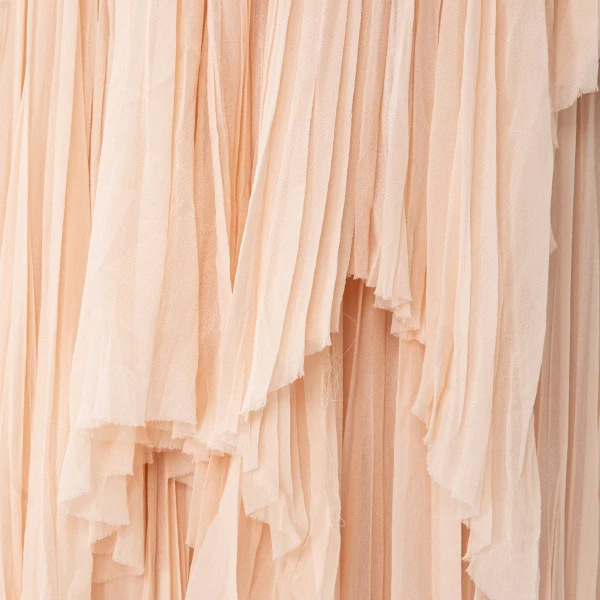 Marmar Halim A-Line Pleated Chiffon Dress With Layers | Evening Gowns | Luxury Shoes 