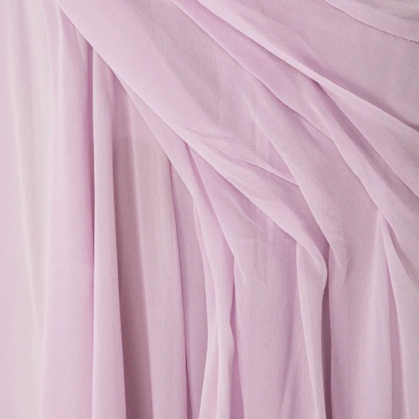 Marmar Halim Asymmetrical Draped Chiffon Dress in Pink | Evening Gowns | Luxury Shoes 