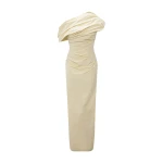 Marmar Halim Asymmetrical Draped Taffeta Dress | Evening Gowns | Luxury Shoes 