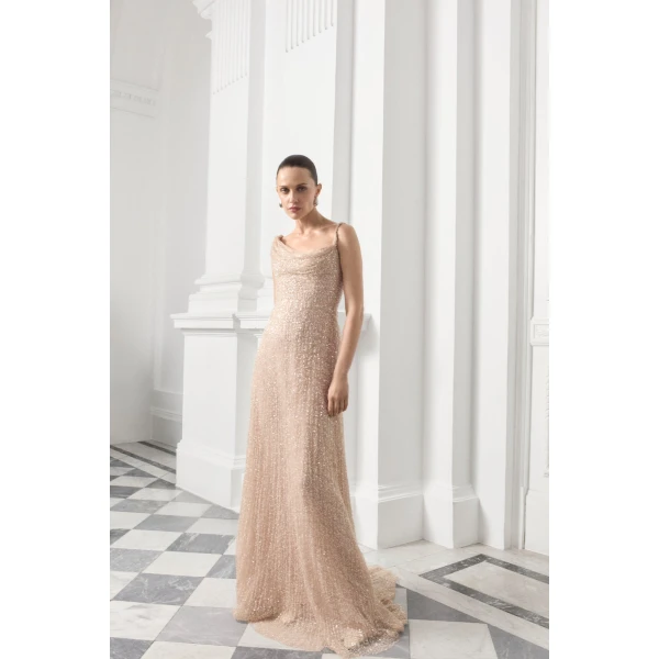 Marmar Halim Asymmetrical Embroidered Dress | Evening Gowns | Luxury Shoes 
