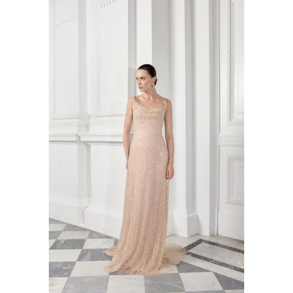 Marmar Halim Asymmetrical Embroidered Dress | Evening Gowns | Luxury Shoes 