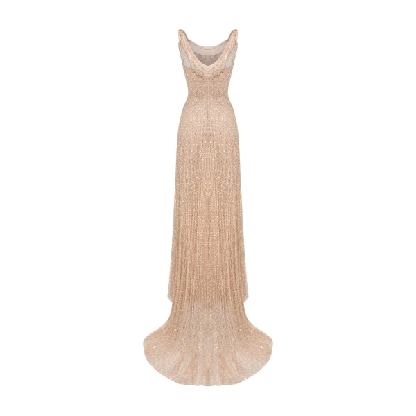 Marmar Halim Asymmetrical Embroidered Dress | Evening Gowns | Luxury Shoes 