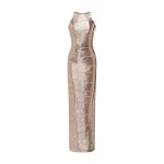 Marmar Halim High-Neck Embroidered Dress | Evening Gowns | Luxury Shoes 