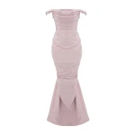 Marmar Halim Off-Shoulder Draped Taffeta Dress | Evening Gowns | Luxury Shoes 