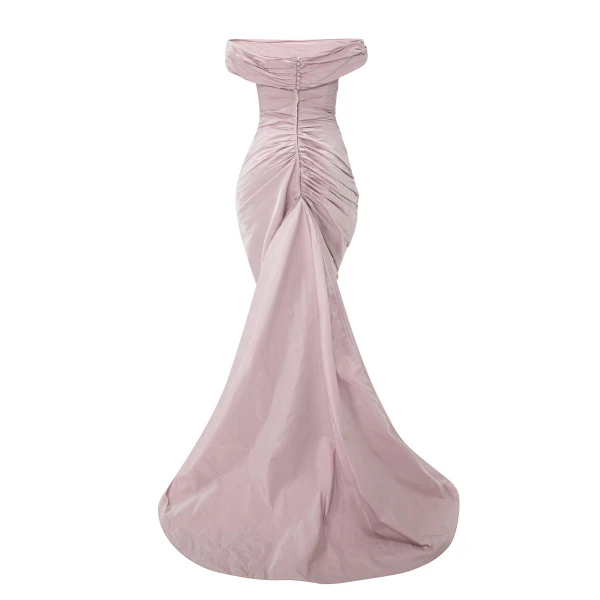 Marmar Halim Off-Shoulder Draped Taffeta Dress | Evening Gowns | Luxury Shoes 