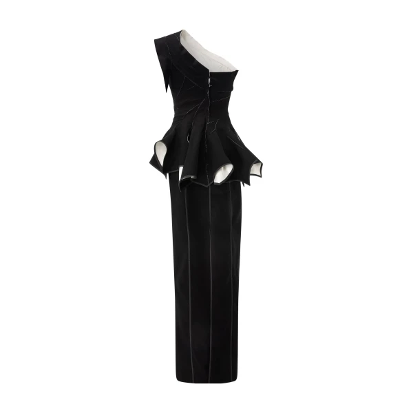Marmar Halim One-Shoulder Crepe Dress | Evening Gowns | Luxury Shoes 