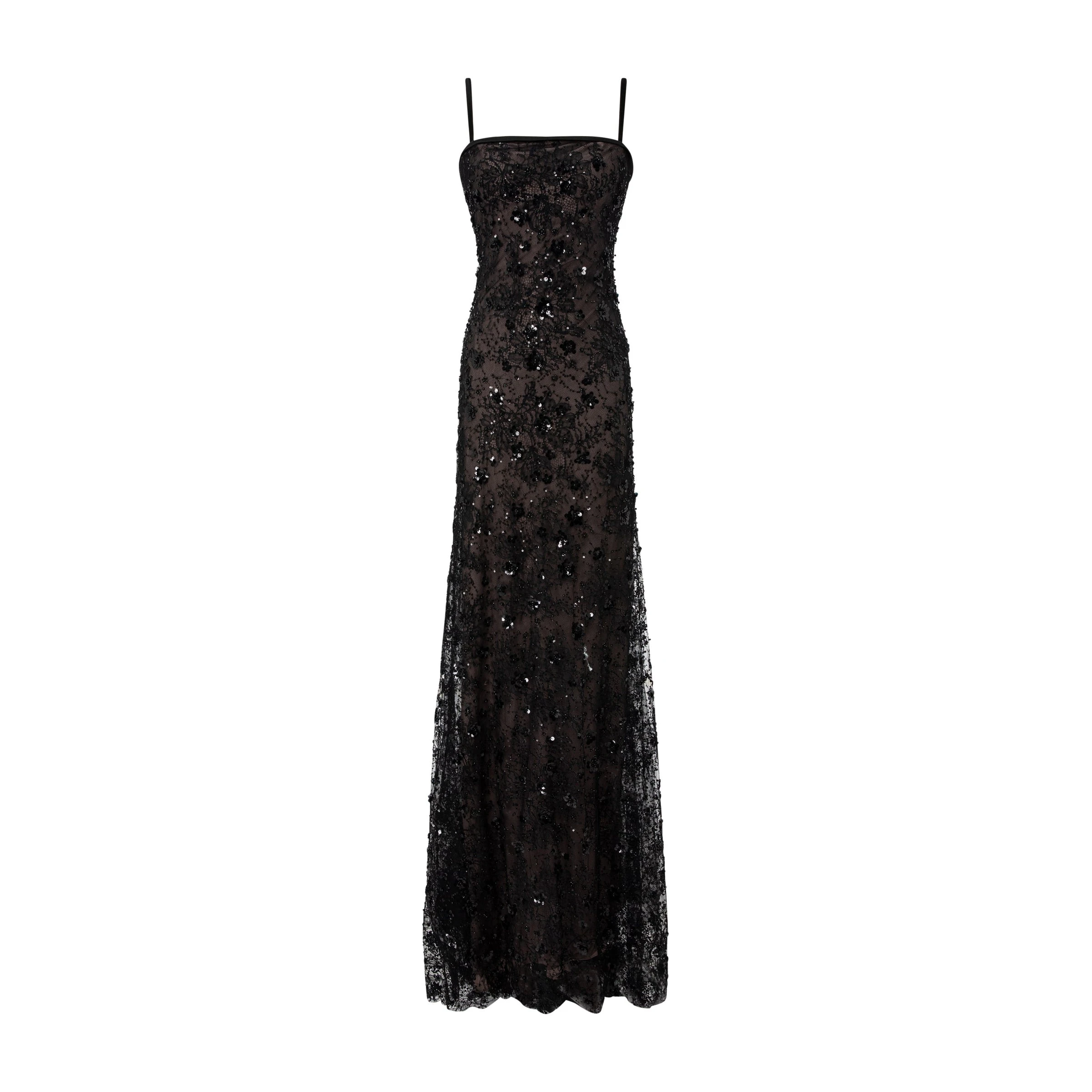Marmar Halim Straight-Cut Embroidered Lace Dress Marmar Halim Straight-Cut Embroidered Lace Dress | Evening Gowns | Luxury Shoes