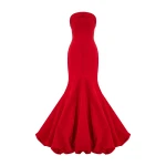 Marmar Halim Strapless Taffeta Fish-Cut Dress | Evening Gowns | Luxury Shoes 