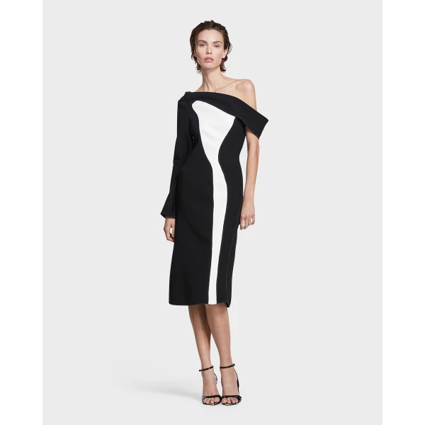 Maticevski Catapult Dress in Black | Midi Dresses | Luxury Shoes 