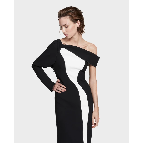 Maticevski Catapult Dress in Black | Midi Dresses | Luxury Shoes 