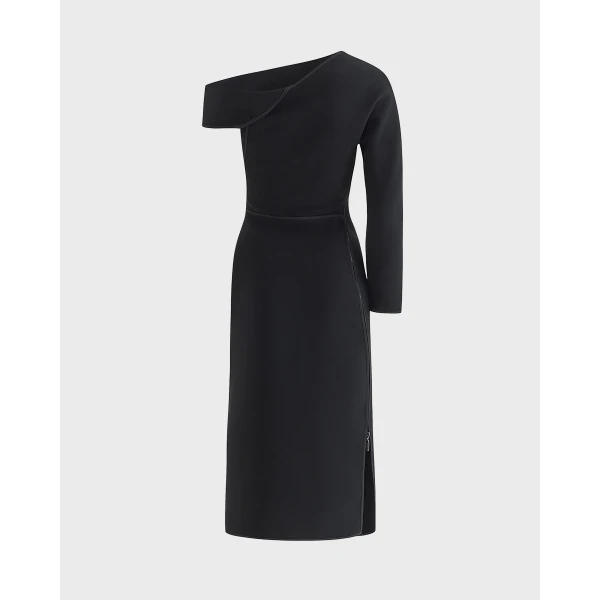 Maticevski Catapult Dress in Black | Midi Dresses | Luxury Shoes 