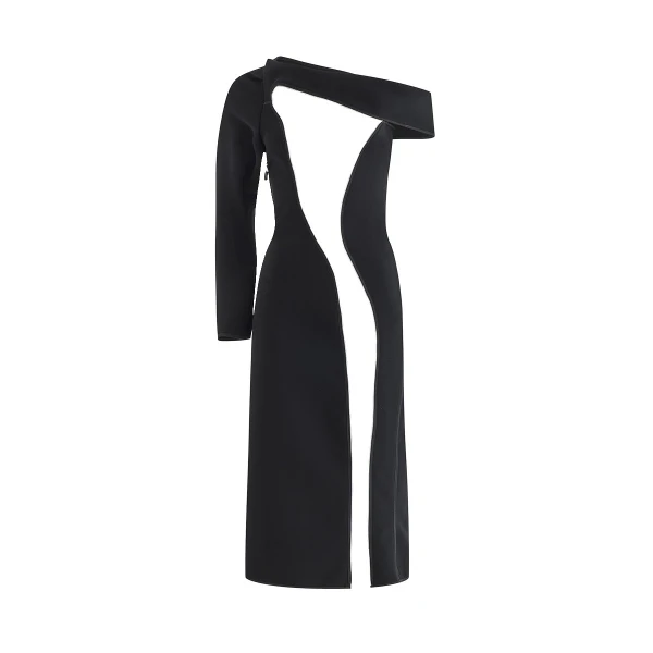 Maticevski Catapult Dress in Black | Midi Dresses | Luxury Shoes 
