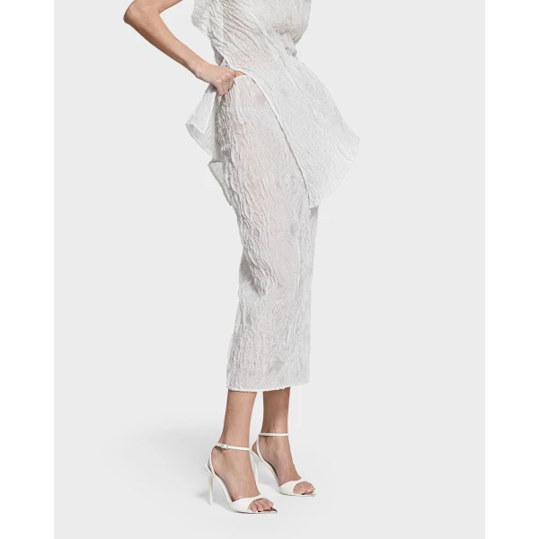 Maticevski Entreat Skirt in White | Pencil Skirts | Luxury Shoes 