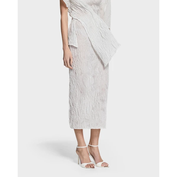 Maticevski Entreat Skirt in White | Pencil Skirts | Luxury Shoes 