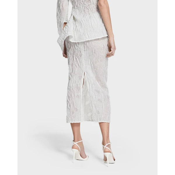 Maticevski Entreat Skirt in White | Pencil Skirts | Luxury Shoes 