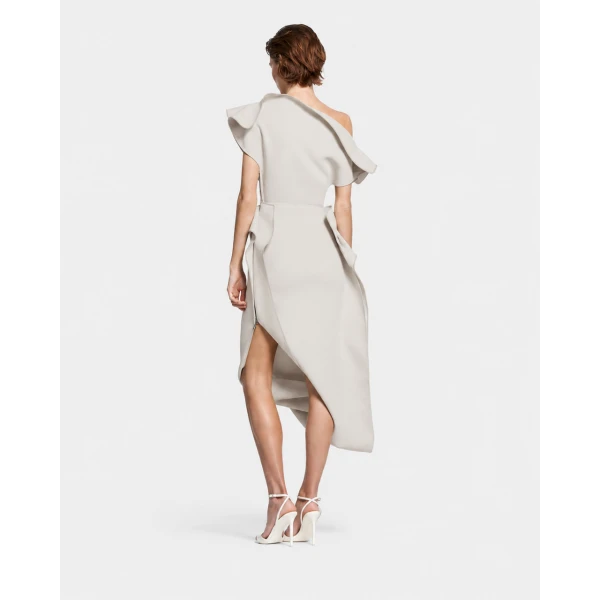 Maticevski Invoke Dress in Beige | Midi Dresses | Luxury Shoes 