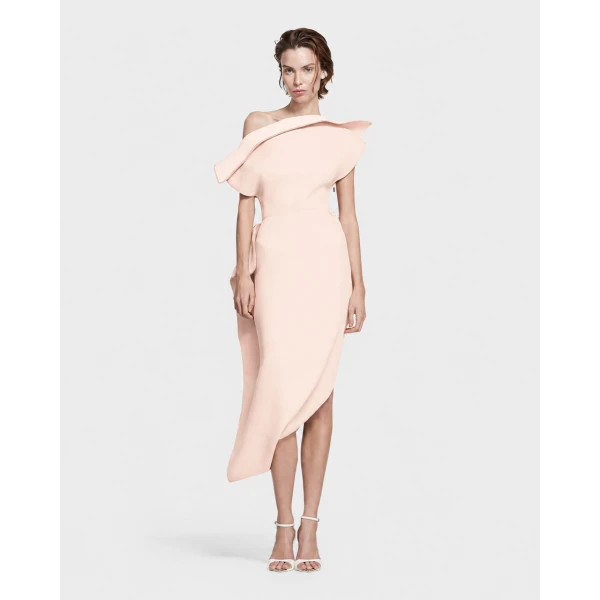 Maticevski Invoke Dress in Orange | Midi Dresses | Luxury Shoes 