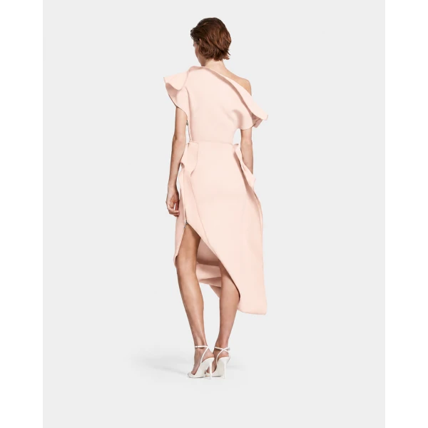 Maticevski Invoke Dress in Orange | Midi Dresses | Luxury Shoes 