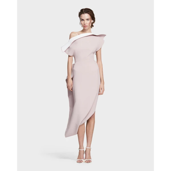 Maticevski Invoke Dress in Pink | Midi Dresses | Luxury Shoes 