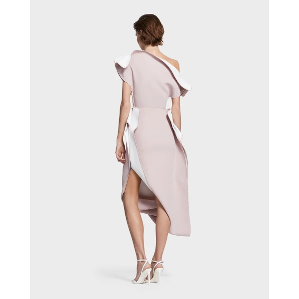 Maticevski Invoke Dress in Pink | Midi Dresses | Luxury Shoes 