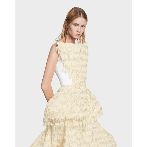 Maticevski Kismet Dress in Ivory | Midi Dresses | Luxury Shoes 