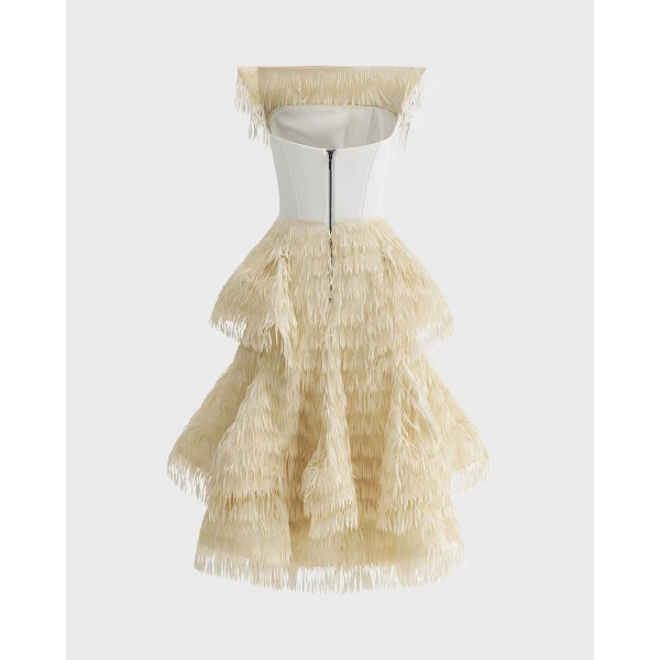 Maticevski Kismet Dress in Ivory | Midi Dresses | Luxury Shoes 