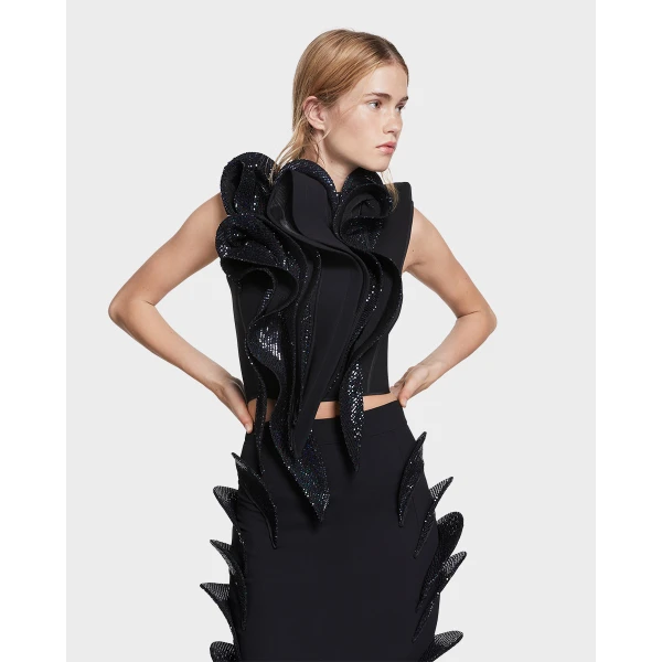 Maticevski Lavish Bodice in Black | Tops | Luxury Shoes 