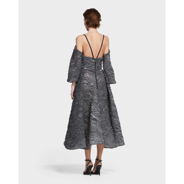 Maticevski Phantom Dress in Grey | Midi Dresses | Luxury Shoes 