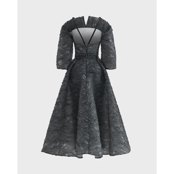 Maticevski Phantom Dress in Grey | Midi Dresses | Luxury Shoes 