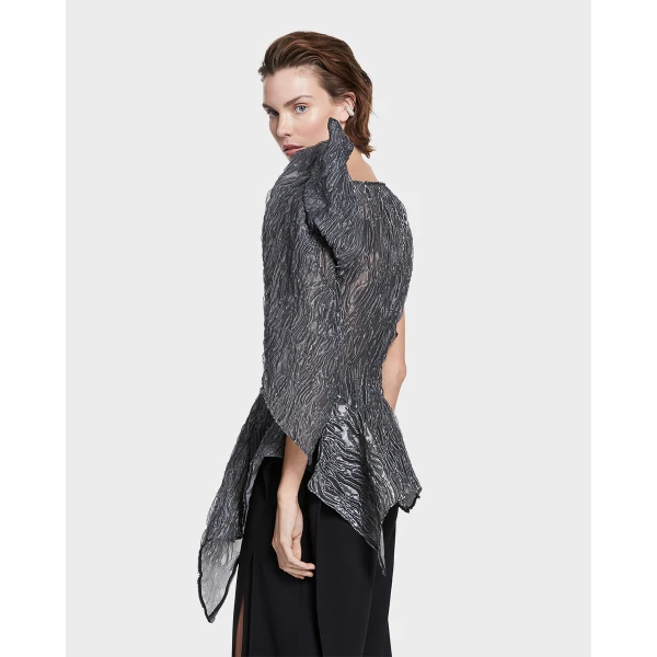 Maticevski Scintilla Top in Grey | Off The Shoulder | Luxury Shoes 