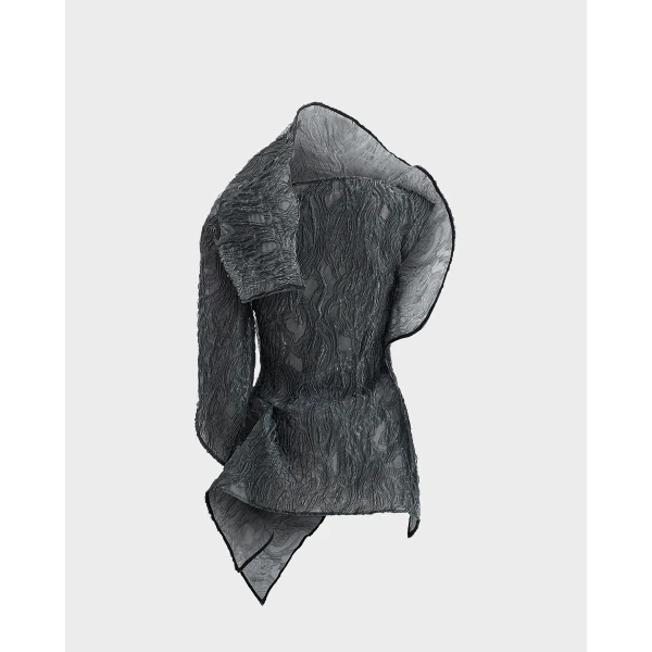 Maticevski Scintilla Top in Grey | Off The Shoulder | Luxury Shoes 