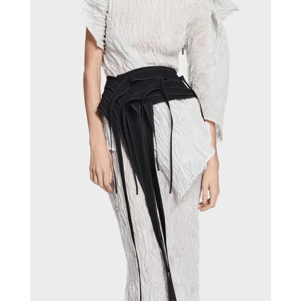 Maticevski Scintillate Hip Band in Black | Belts | Luxury Shoes 