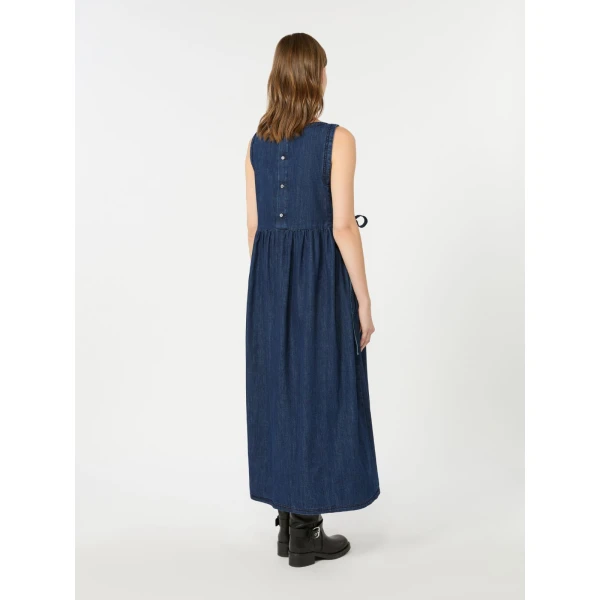 Max Mara Abano Cotton Denim Dress in Navy | Maxi Dresses | Luxury Shoes 