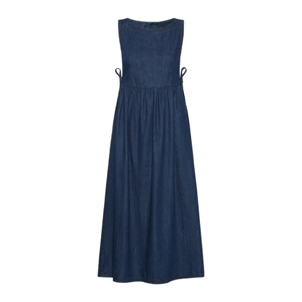 Max Mara Abano Cotton Denim Dress in Navy | Maxi Dresses | Luxury Shoes 