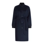 Max Mara Abbono Padded Double Wool Coat in Navy | Wool Coat | Luxury Shoes 