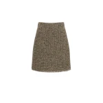 Max Mara Abetaia Wool Blend Boucle Mini Skirt in Brown | Mini Skirts | Luxury Shoes 