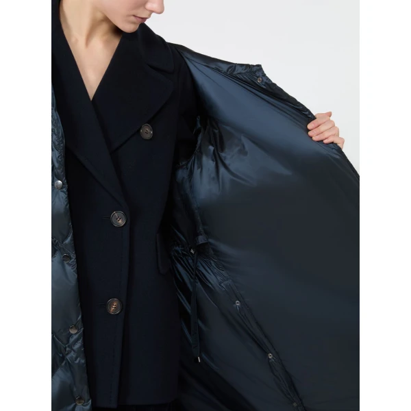 Max Mara Abete Long Quilted Water-Repellent Puffer in Midnight Blue | Coats | Luxury Shoes 
