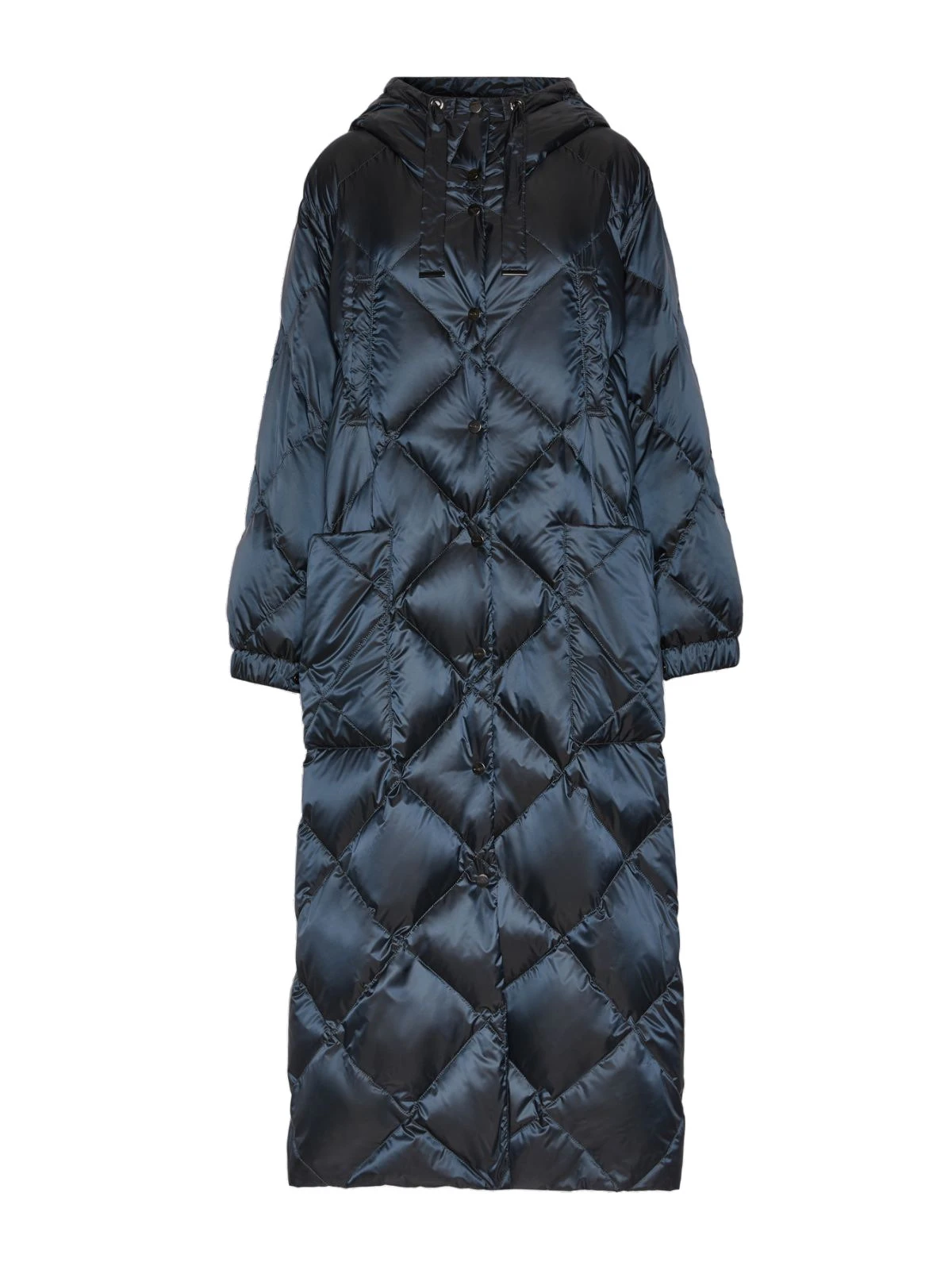Max Mara Abete Long Quilted Water-Repellent Puffer in Midnight Blue Max Mara Abete Long Quilted Water-Repellent Puffer in Midnight Blue | Coats | Luxury Shoes