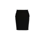 Max Mara Abile Short Wool Jersey Skirt in Black | Mini Skirts | Luxury Shoes 