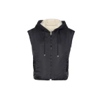 Max Mara Accenni Reversible Padded Canvas Gilet in Black | Vests | Luxury Shoes 