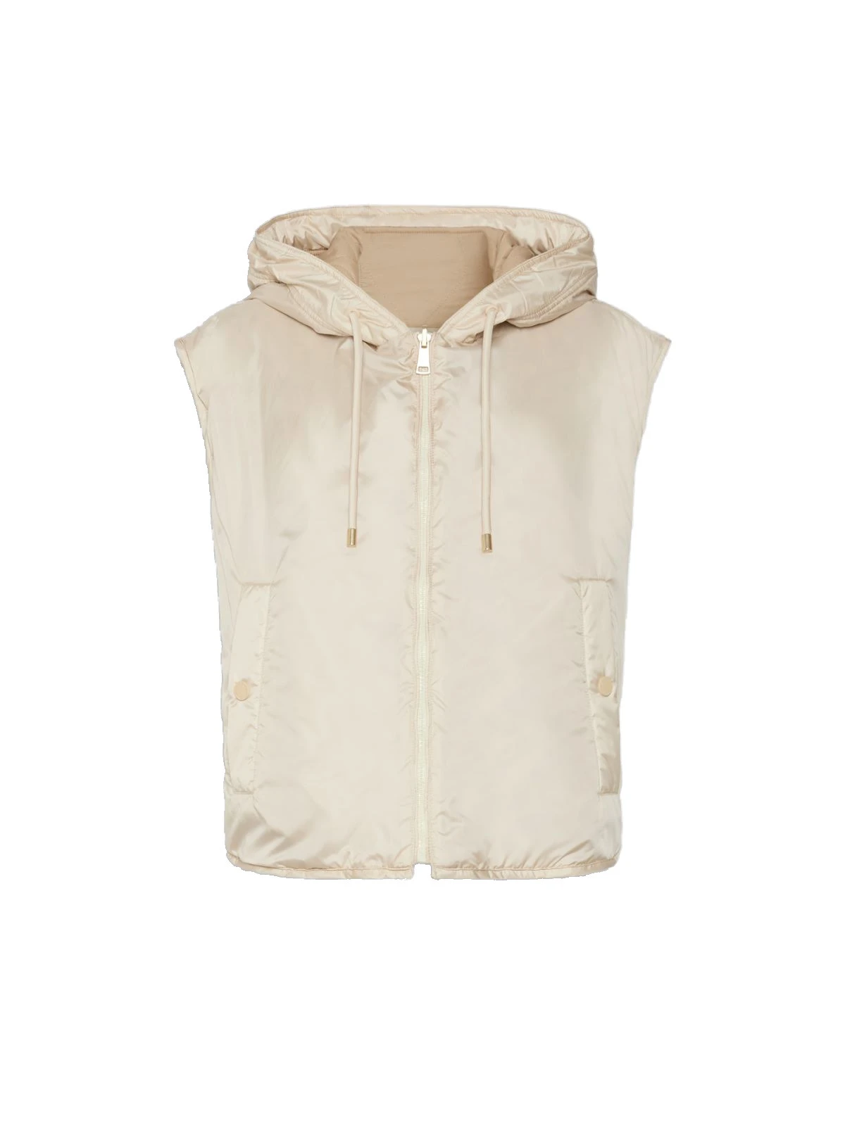 Max Mara Accenni Reversible Padded Canvas Gilet in Ivory Max Mara Accenni Reversible Padded Canvas Gilet in Ivory | Vests | Luxury Shoes