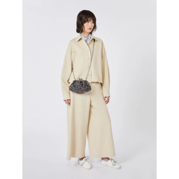 Max Mara Accenni Small Wool Boucle Pasticcino Bag in Avio Blue | Clutch Bags | Luxury Shoes 