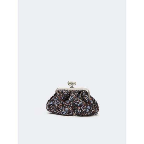 Max Mara Accenni Small Wool Boucle Pasticcino Bag in Avio Blue | Clutch Bags | Luxury Shoes 