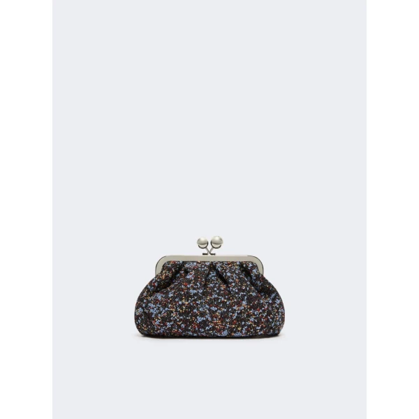 Max Mara Accenni Small Wool Boucle Pasticcino Bag in Avio Blue | Clutch Bags | Luxury Shoes 