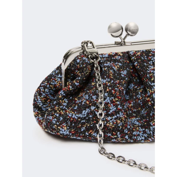 Max Mara Accenni Small Wool Boucle Pasticcino Bag in Avio Blue | Clutch Bags | Luxury Shoes 