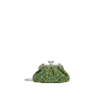 Max Mara Accenni Small Wool Boucle Pasticcino Bag in Green | Clutch Bags | Luxury Shoes 