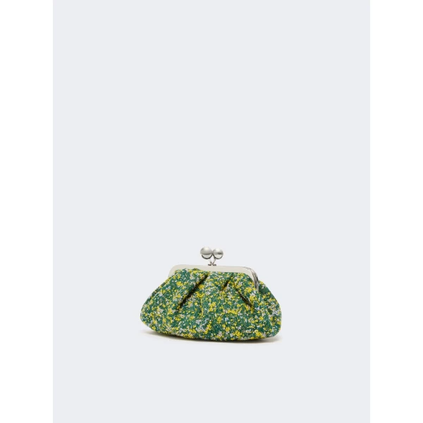 Max Mara Accenni Small Wool Boucle Pasticcino Bag in Green | Clutch Bags | Luxury Shoes 