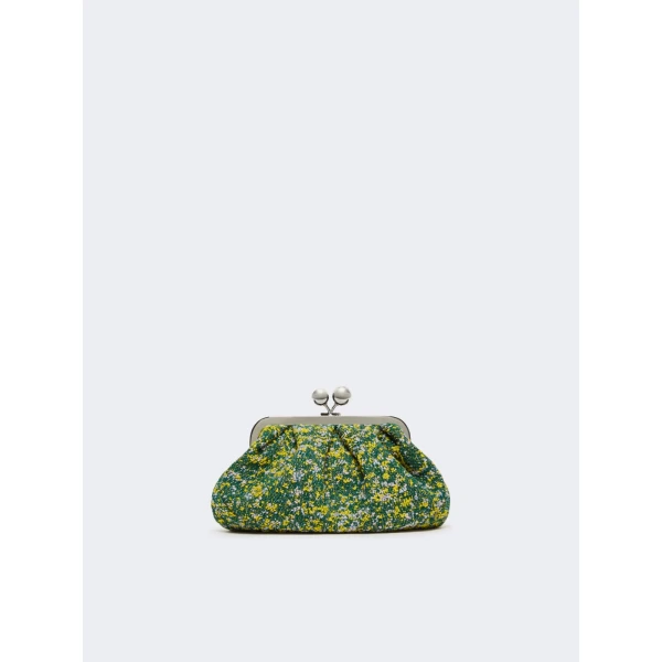 Max Mara Accenni Small Wool Boucle Pasticcino Bag in Green | Clutch Bags | Luxury Shoes 