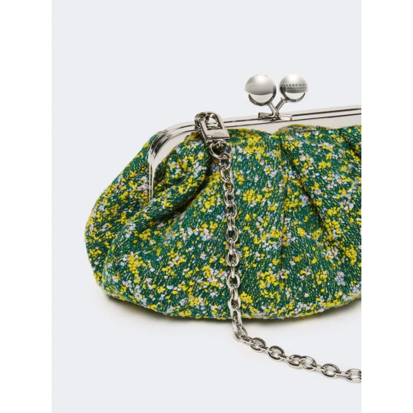 Max Mara Accenni Small Wool Boucle Pasticcino Bag in Green | Clutch Bags | Luxury Shoes 