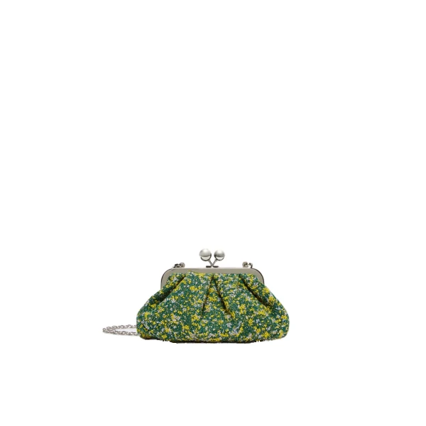 Max Mara Accenni Small Wool Boucle Pasticcino Bag in Green | Clutch Bags | Luxury Shoes 